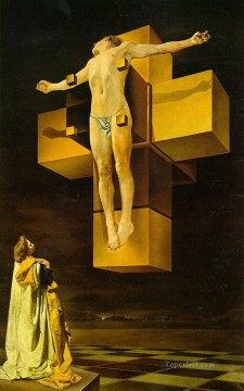 Crucifixion Corps Hypercubique Cubisme Dada Surréalisme SD Religieuse Christianisme Peinture à l'huile